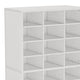 Freestanding Shoe Rack with 24 Cubbies and Shelf | 8 Tier Modern White BM336967