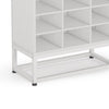 Freestanding Shoe Rack with 24 Cubbies and Shelf | 8 Tier Modern White BM336967