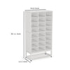 Freestanding Shoe Rack with 24 Cubbies and Shelf | 8 Tier Modern White BM336967