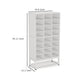 Freestanding Shoe Rack with 24 Cubbies and Shelf | 8 Tier Modern White BM336967