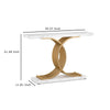 Meu Console Table | Curved Gold Metal Base | 39’’ White Faux Marble