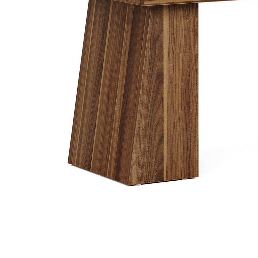 Executive Computer Desk | 55’’ Rectangular Top | Brown Angled Base BM336973