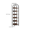 Meo Corner Bookshelf | 6 Shelves | Industrial Arched Black Metal Frame