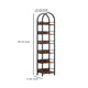 Meo Corner Bookshelf | 6 Shelves | Industrial Arched Black Metal Frame