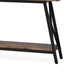 Industrial Sofa Console Table | 2 Tier Narrow | 71’’ Brown and Black BM336976
