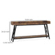 Industrial Sofa Console Table | 2 Tier Narrow | 71’’ Brown and Black BM336976