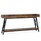 Industrial Sofa Console Table | 2 Tier Narrow | 71" Brown and Black