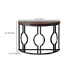 Accent Sofa Console Table | Geometric Black Metal | 43’’ Half Moon BM336979