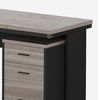 Executive Desk w File Cabinet and Reversible L Setup | 83’’ Gray BM336980