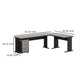 Executive Desk w File Cabinet and Reversible L Setup | 83’’ Gray BM336980