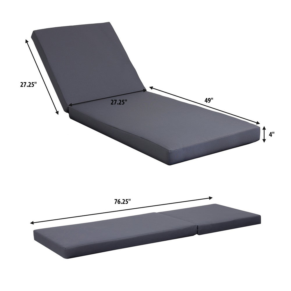 Brody Outdoor Cushion for Chaise Lounger | Dark Gray | Foam | 76"
