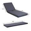 Brody Outdoor Cushion for Chaise Lounger | Dark Gray | Foam | 76"