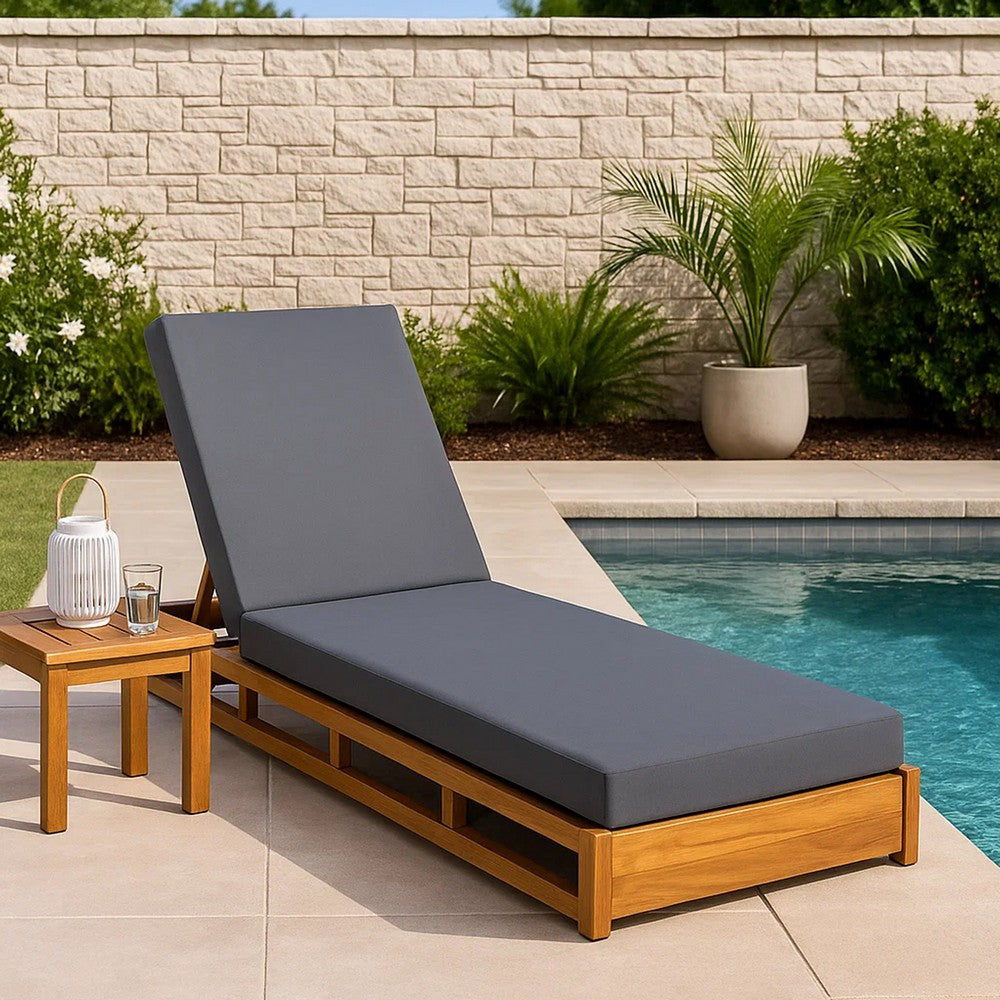 Brody Outdoor Cushion for Chaise Lounger | Dark Gray | Foam | 76"