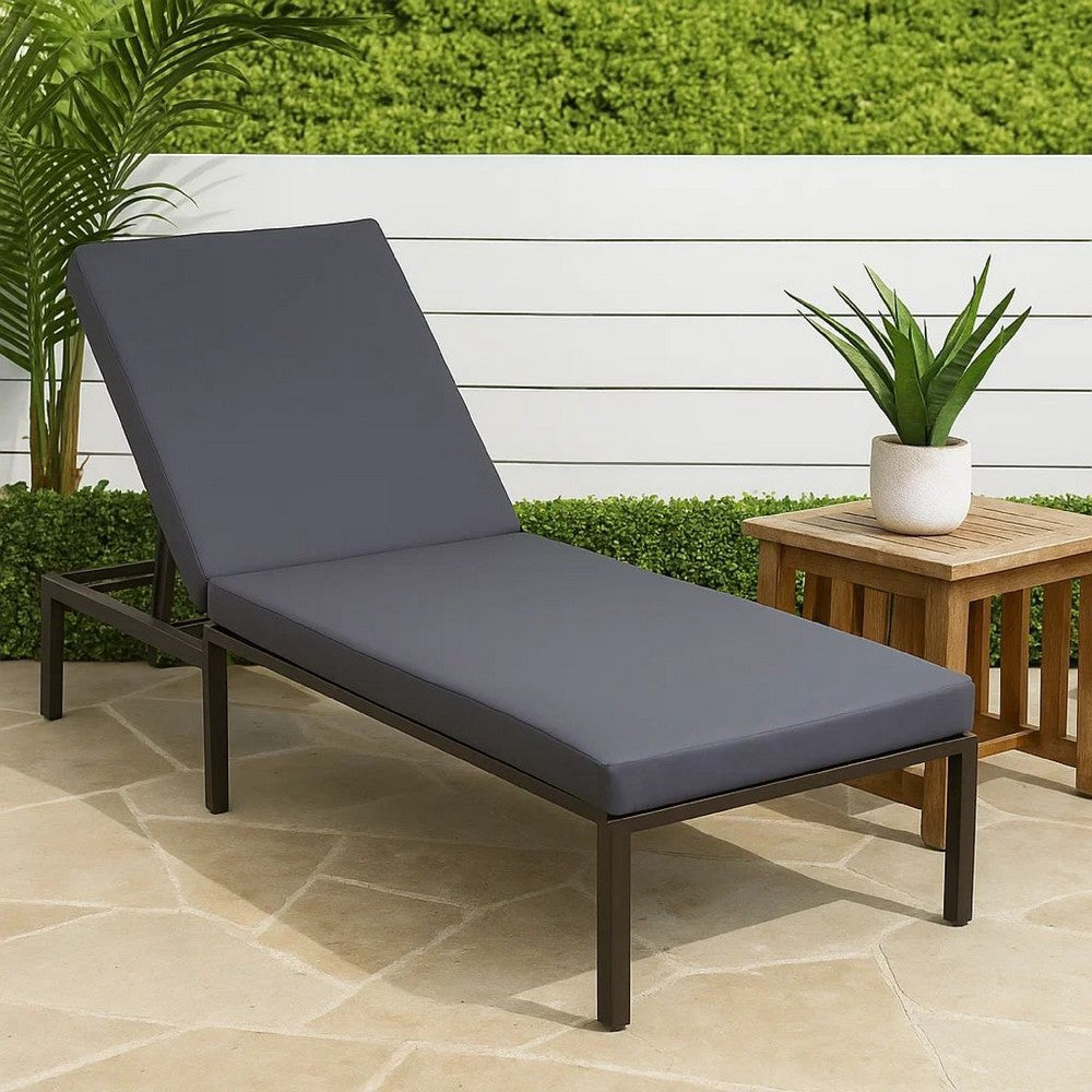 Brody Outdoor Cushion for Chaise Lounger | Dark Gray | Foam | 76"