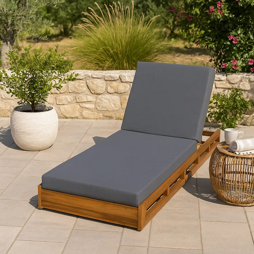 Brody Outdoor Cushion for Chaise Lounger | Dark Gray | Foam | 76"