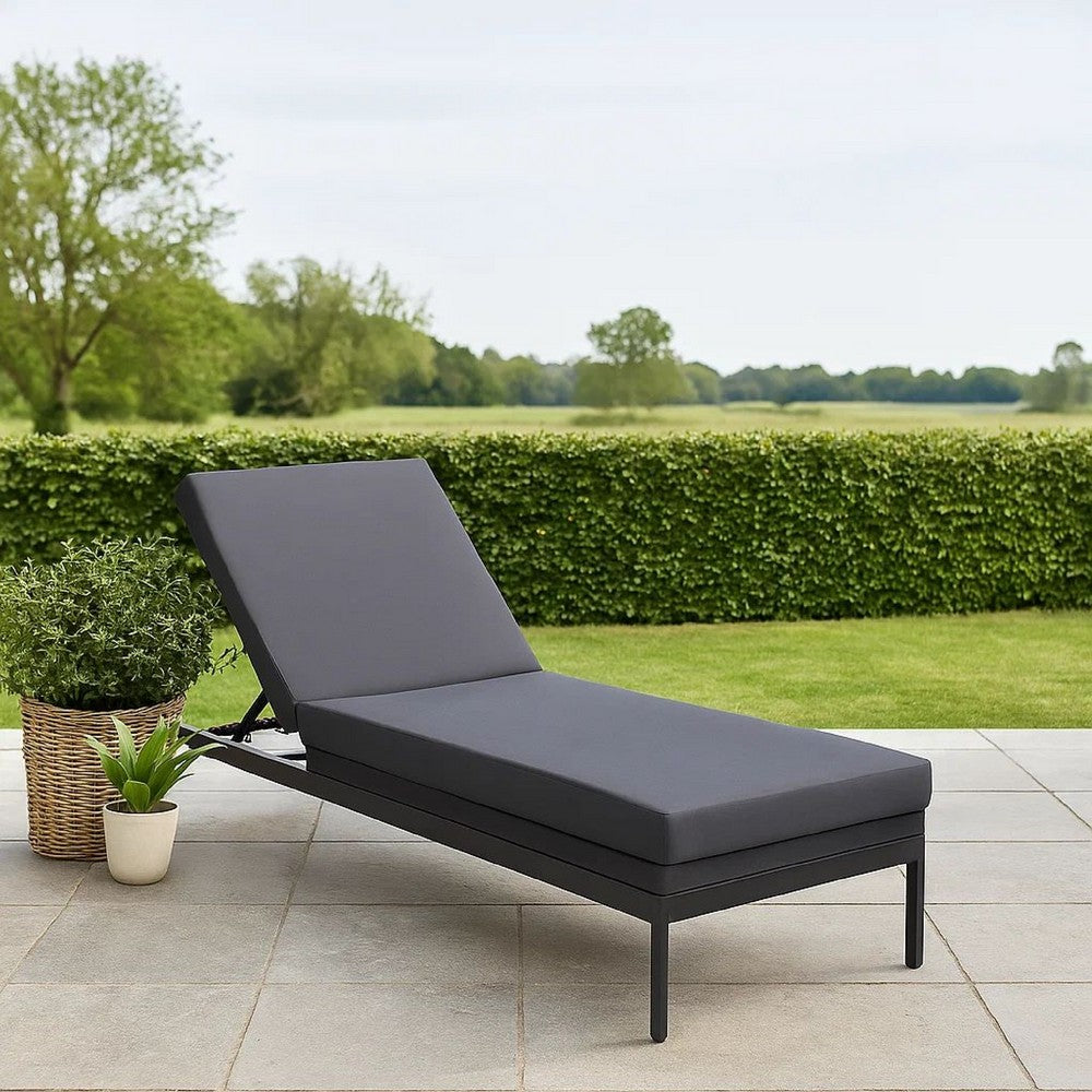 Brody Outdoor Cushion for Chaise Lounger | Dark Gray | Foam | 76"