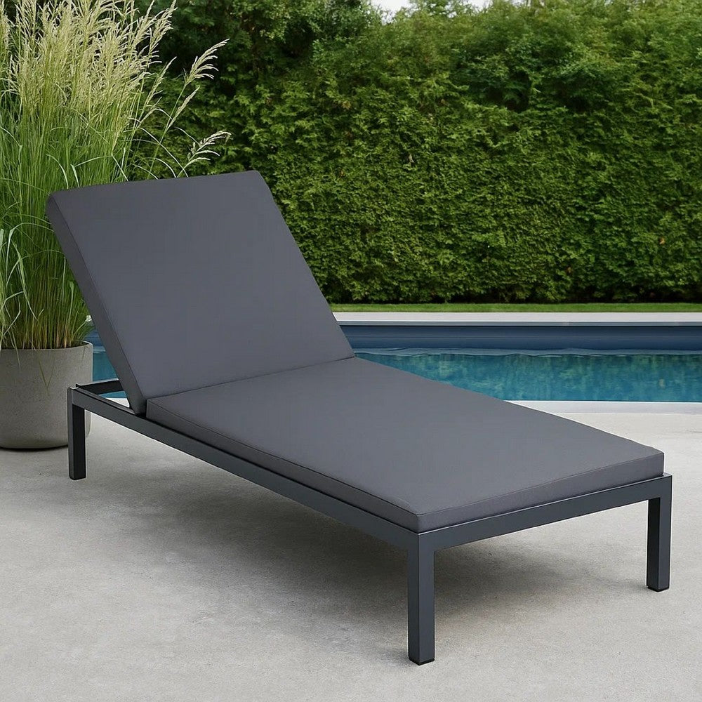 Brody Outdoor Cushion for Chaise Lounger | Dark Gray | Foam | 76"