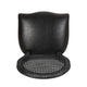 French Country Dining Chair Set of 2 | Black Wood | Round Cane Back