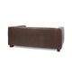 3 Seater Sofa | Low Profile Dark Brown Faux Leather | Birch Wood | 80"