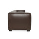 3 Seater Sofa | Low Profile Dark Brown Faux Leather | Birch Wood | 80"