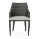 Ellish Outdoor Dining Armchair Set of 2 | Gray Faux Wicker | Metal