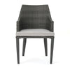 Ellish Outdoor Dining Armchair Set of 2 | Gray Faux Wicker | Metal BM337000