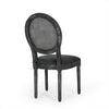 Ravin French Country Style Dining Chairs Set of 2 | Cane | Black