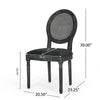 Ravin French Country Style Dining Chairs Set of 2 | Cane | Black