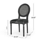Ravin French Country Style Dining Chairs Set of 2 | Cane | Black