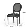 Ravin French Country Style Dining Chairs Set of 2 | Cane | Black BM337002