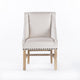 Wienn Dining Chair with Nailhead Trim | Wood Taper Legs | Beige Linen