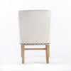 Wienn Dining Chair with Nailhead Trim | Wood Taper Legs | Beige Linen BM337006