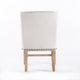 Wienn Dining Chair with Nailhead Trim | Wood Taper Legs | Beige Linen BM337006