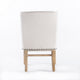 Wienn Dining Chair with Nailhead Trim | Wood Taper Legs | Beige Linen