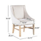 Wienn Dining Chair with Nailhead Trim | Wood Taper Legs | Beige Linen