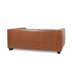 Grag 3 Seater Sofa | Tuxedo Design | Birch Wood | Brown Faux Leather BM337010