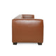 Grag 3 Seater Sofa | Tuxedo Design | Birch Wood | Brown Faux Leather