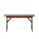 Elana Desk with 1 Drawer | Industrial Trestle Walnut Brown Wood 57"
