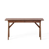 Elana Desk with 1 Drawer | Industrial Trestle Walnut Brown Wood 57’’ BM337011