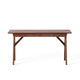 Elana Desk with 1 Drawer | Industrial Trestle Walnut Brown Wood 57’’ BM337011