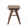 Elana Desk with 1 Drawer | Industrial Trestle Walnut Brown Wood 57"