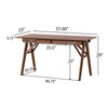 Elana Desk with 1 Drawer | Industrial Trestle Walnut Brown Wood 57"