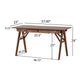 Elana Desk with 1 Drawer | Industrial Trestle Walnut Brown Wood 57’’ BM337011