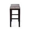 Feine Counter Stool Set of 2 | Nailhead Trim | Taupe Gray Faux Leather