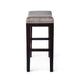 Feine Counter Stool Set of 2 | Nailhead Trim | Taupe Gray Faux Leather