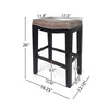 Feine Counter Stool Set of 2 | Nailhead Trim | Taupe Gray Faux Leather