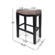 Feine Counter Stool Set of 2 | Nailhead Trim | Taupe Gray Faux Leather
