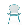 Nian Accent Chair Set of 2 Shell Shape Mesh Seat Reto Teal Blue Iron BM337015