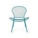 Nian Accent Chair Set of 2 Shell Shape Mesh Seat Reto Teal Blue Iron BM337015