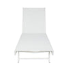 Sally Outdoor Chaise Lounge | Aluminum Frame | White Mesh Fabric 78’’ BM337020